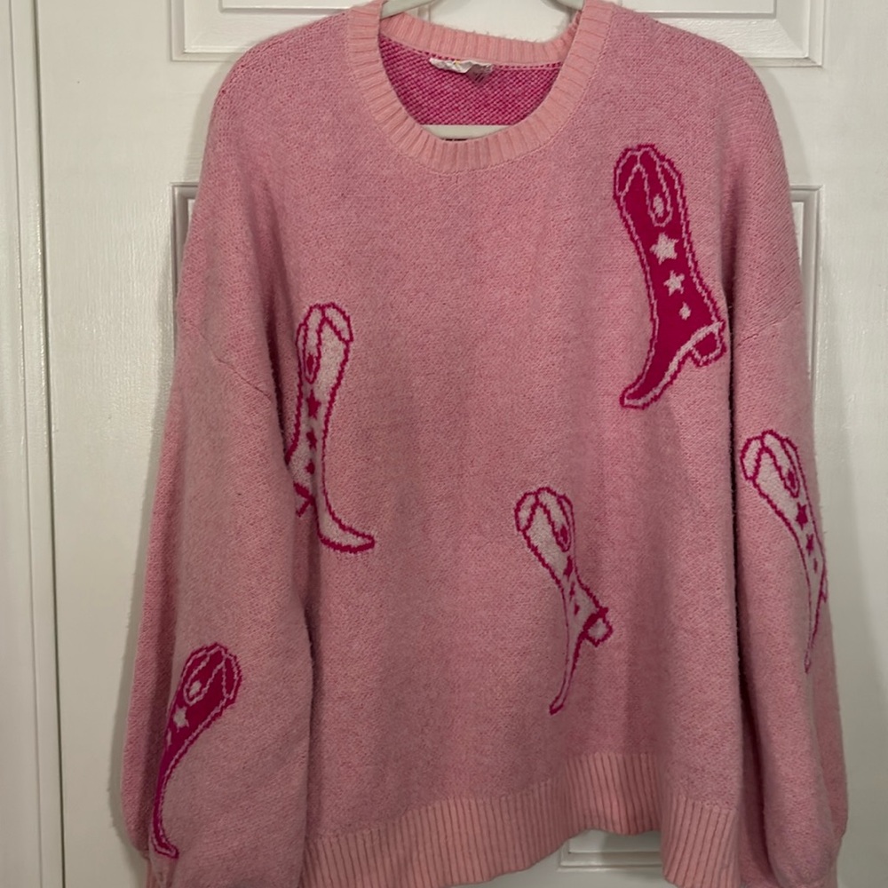 Fantastic Fawn Cowboy Boot sweater